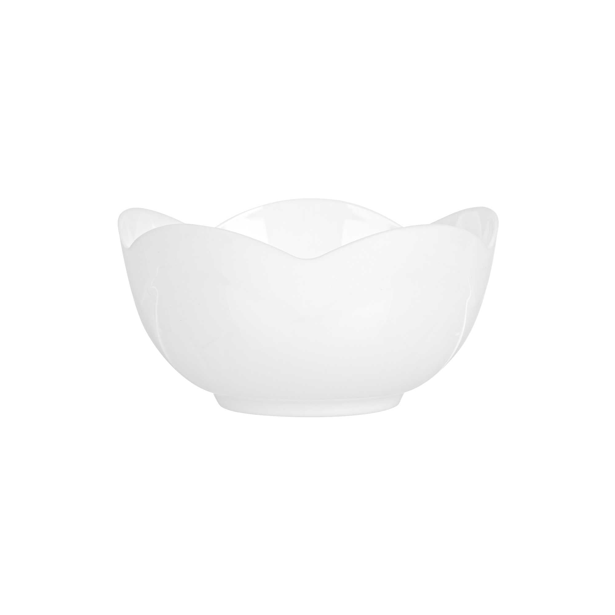Mini Serve 2 oz Round White Plastic Le Fleur Cup - 2 1/4" x 1 1/2" x 1 1/4" - 100 count box