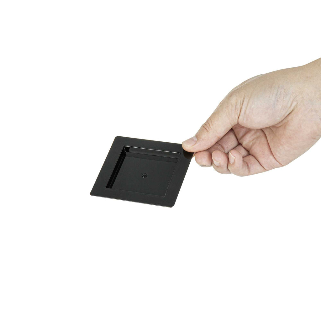 Mini Serve Square Black Plastic Mini Edge Plate - 2 3/4" x 2 3/4" - 100 count box