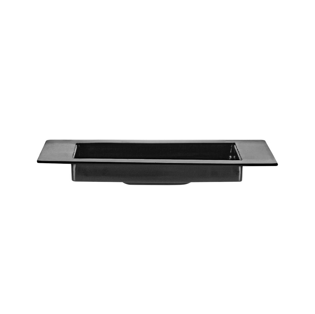Mini Serve Square Black Plastic Mini Edge Plate - 2 3/4" x 2 3/4" - 100 count box