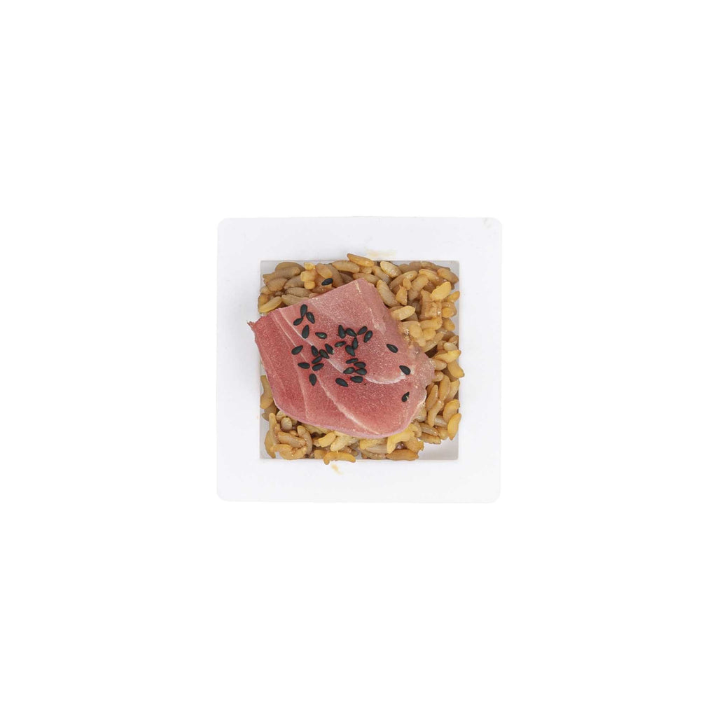 Mini Serve Square White Plastic Mini Edge Plate - 2 3/4" x 2 3/4" - 25 count box