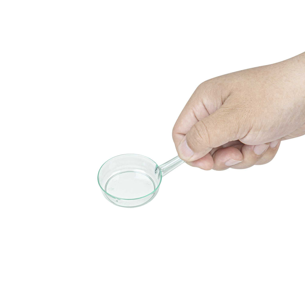 Mini Serve 1 oz Round Seagreen Plastic Mini Sauce Pan - 3 1/4" x 2" x 1/2" - 100 count box
