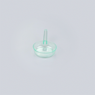 Mini Serve 1 oz Round Seagreen Plastic Mini Sauce Pan - 3 1/4" x 2" x 1/2" - 100 count box