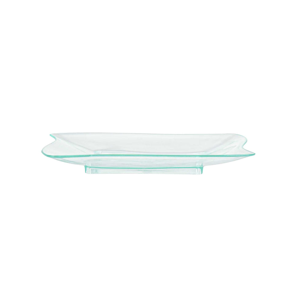 Mini Serve Square Seagreen Plastic Aqua Plate - 3" x 3" - 100 count box