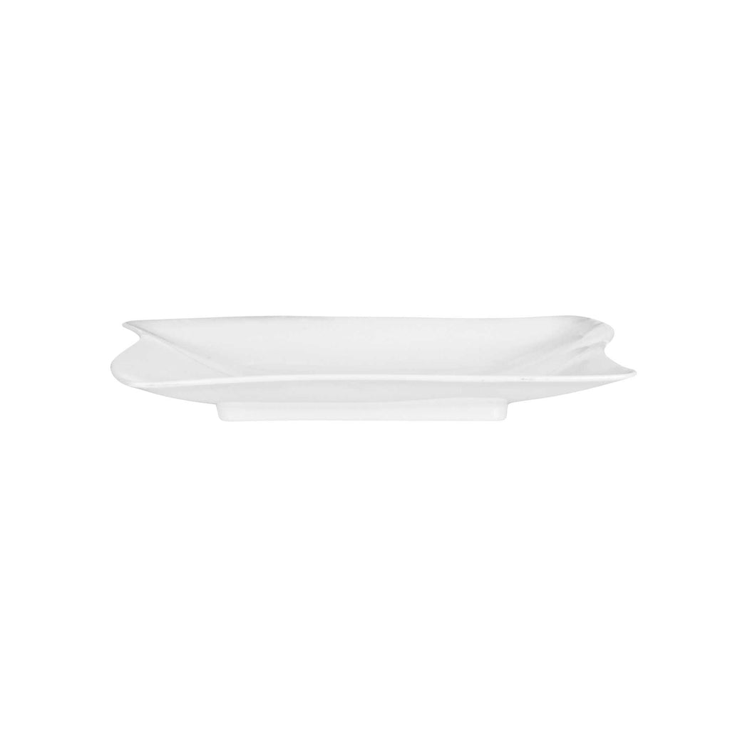 Mini Serve Square White Plastic Aqua Plate - 3" x 3" - 25 count box
