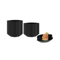 Mini Serve Square Black Plastic Comma Plate - 3 1/2" x 4 1/2" x 1" - 100 count box