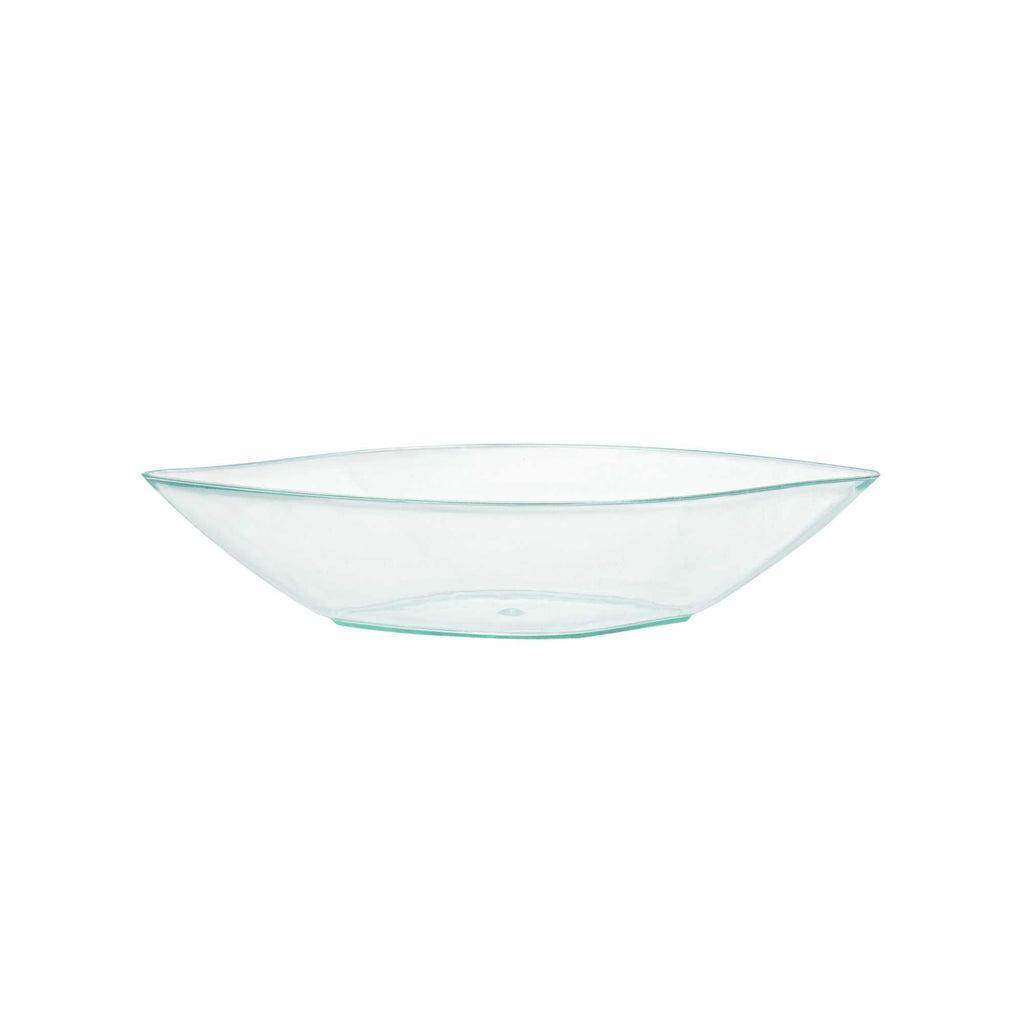 Mini Serve Seagreen Plastic Comma Plate - 3 1/2" x 4 1/2" x 1" - 100 count box