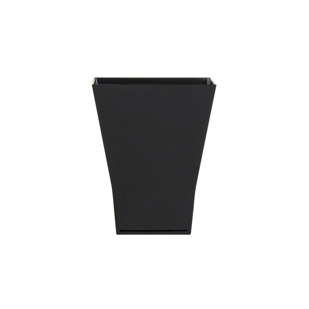 Mini Serve 2 oz Square Black Plastic Bonito Cup - 1 3/4" x 1 3/4" x 2 1/4" - 100 count box