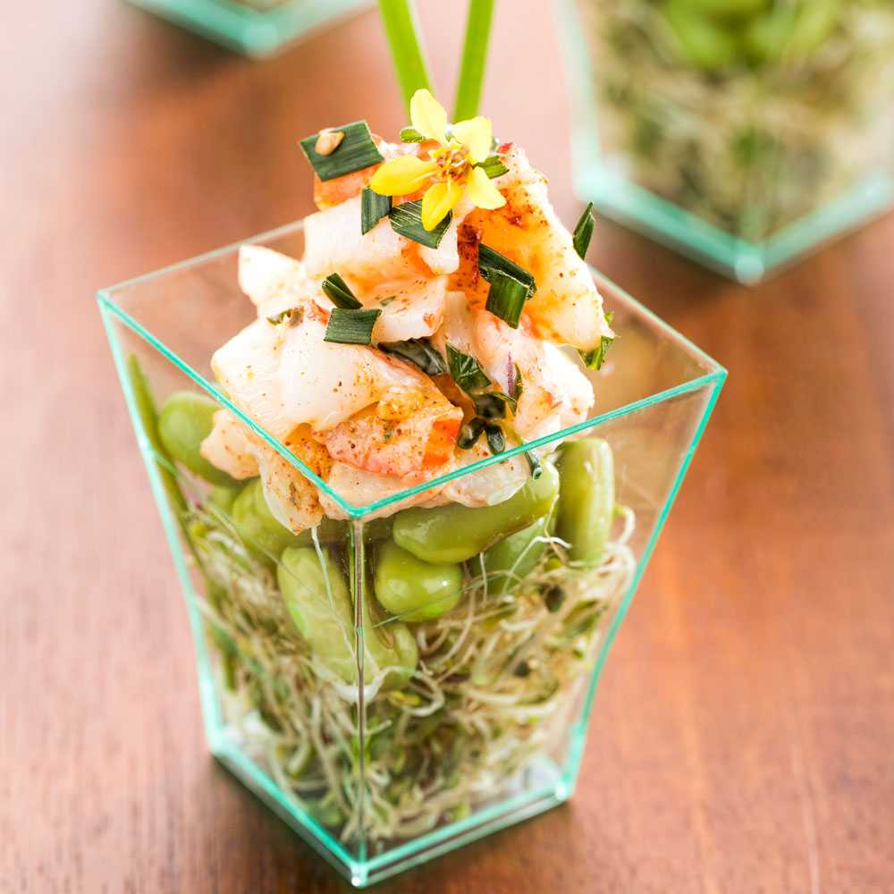 Mini Serve 2 oz Square Seagreen Plastic Bonito Cup - 1 3/4" x 1 3/4" x 2 1/4" - 100 count box