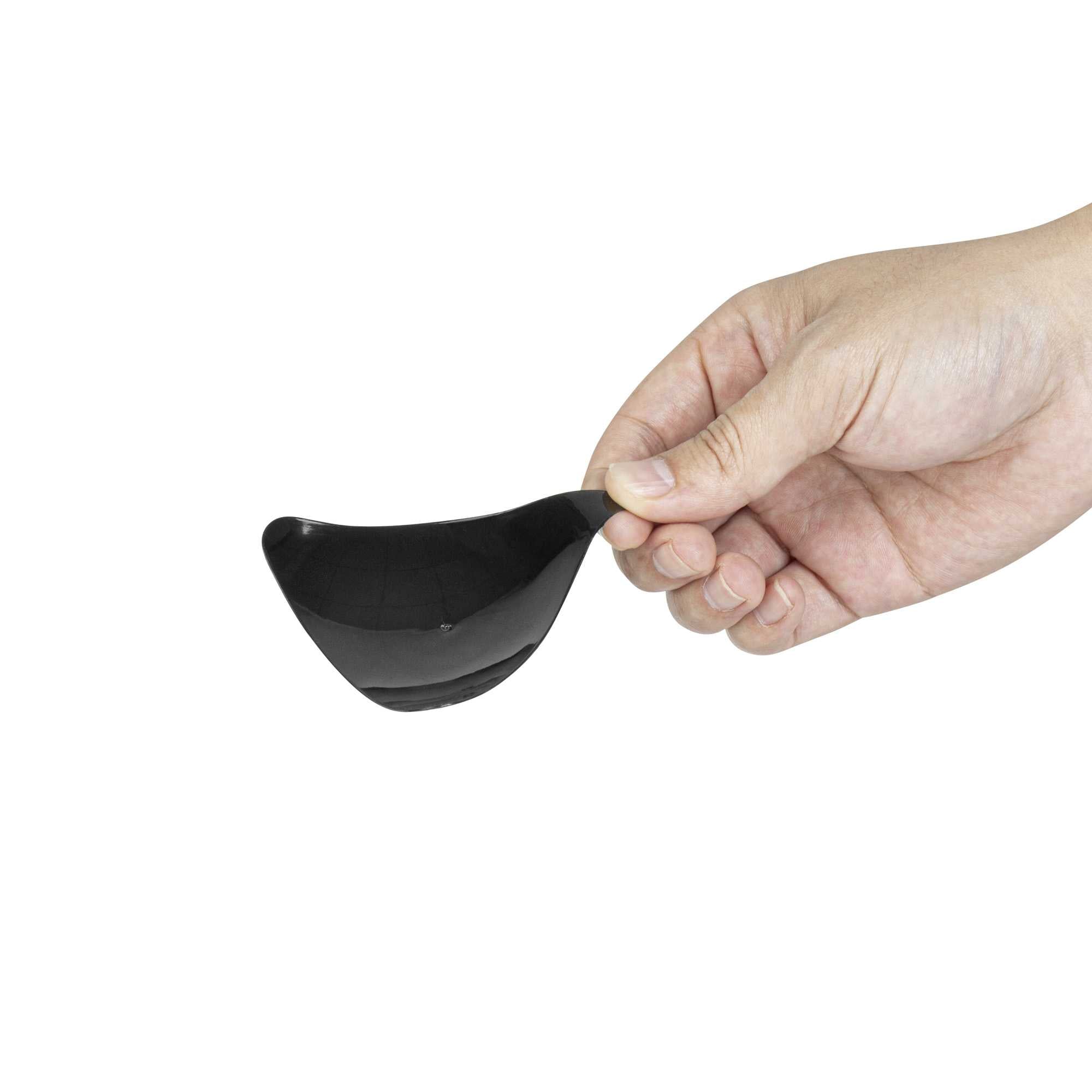 Mini Serve Triangle Black Plastic Shooting Star Appetizer Plate - 3" x 3" - 100 count box