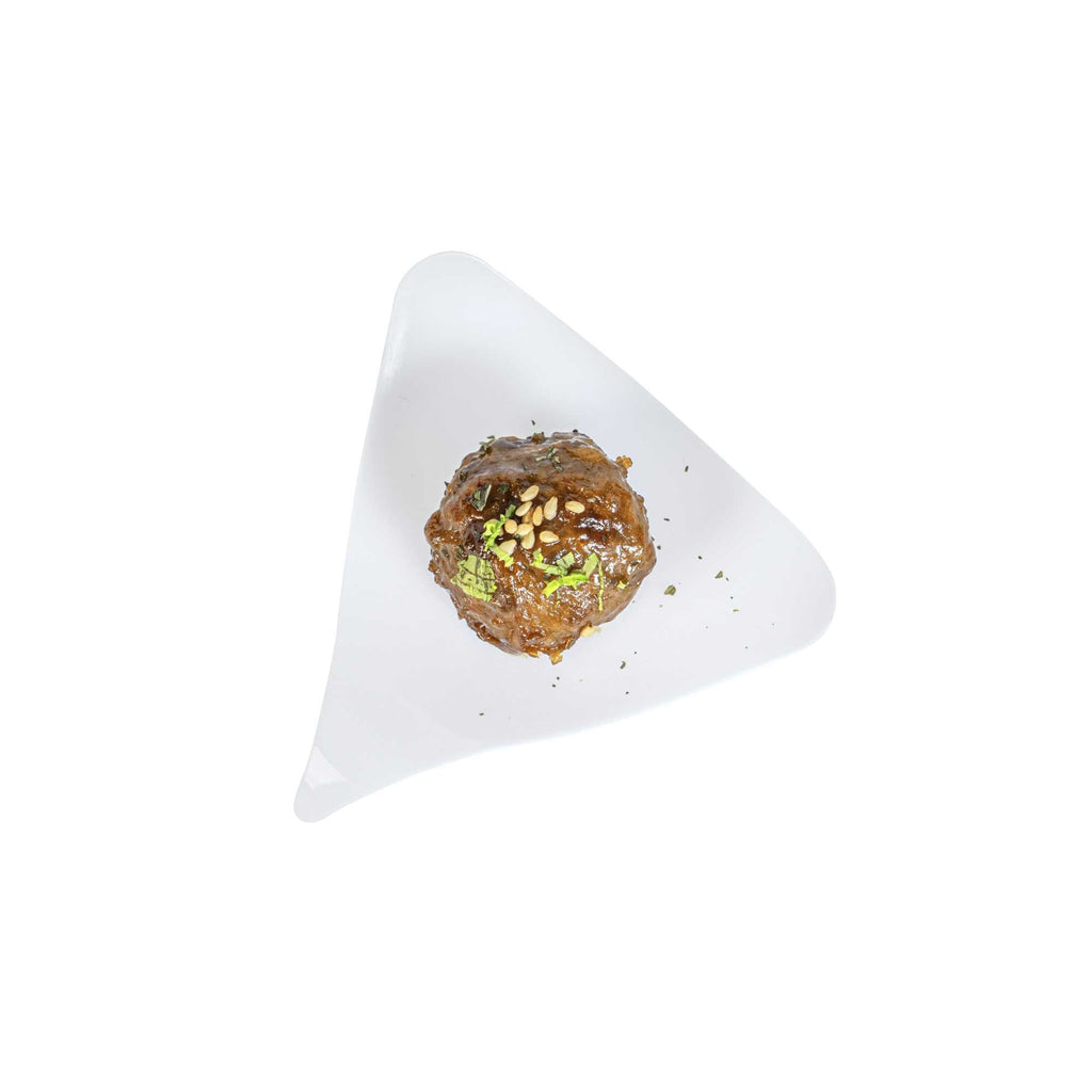 Mini Serve Triangle White Plastic Shooting Star Appetizer Plate - 3" x 3" - 100 count box
