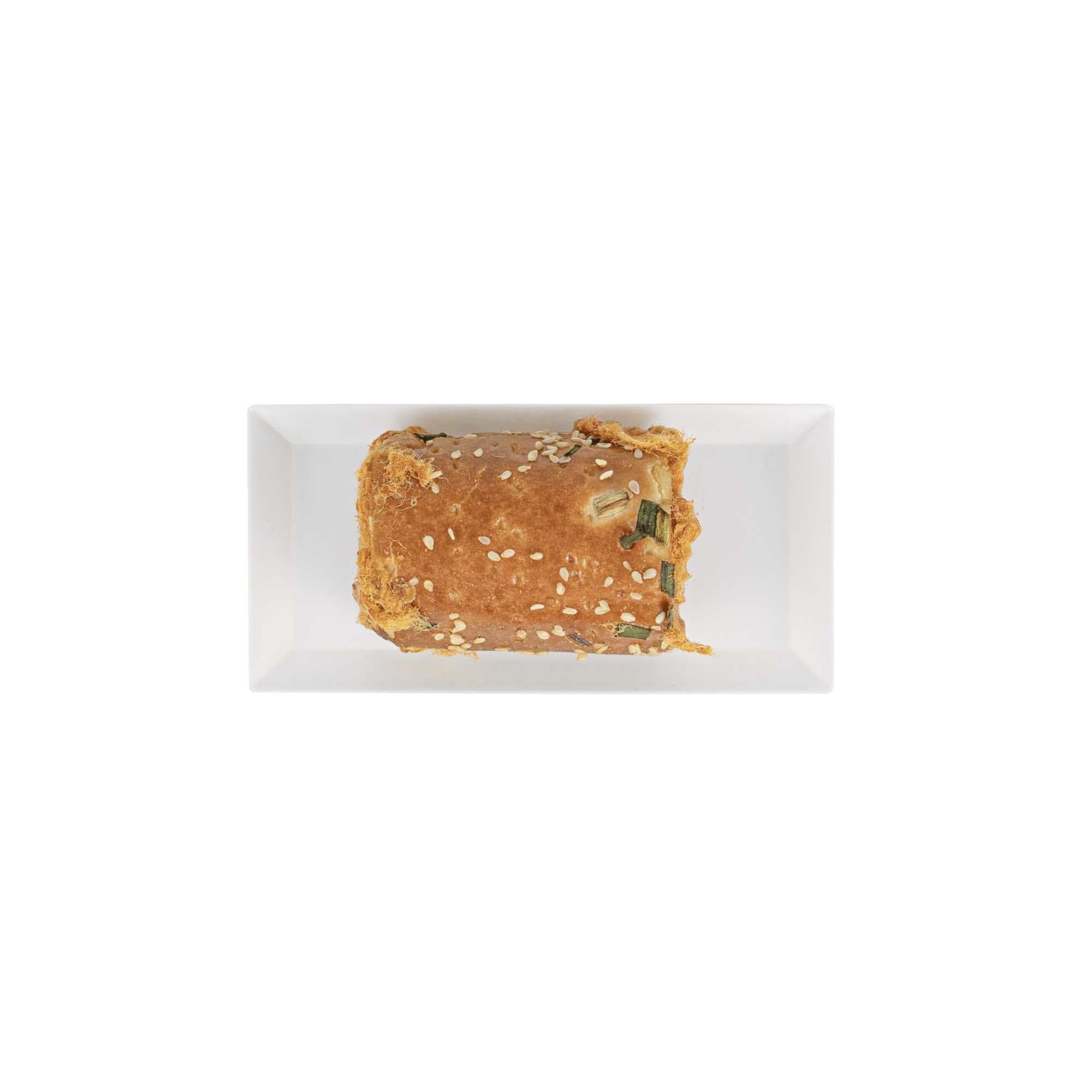 Mini Serve Rectangle White Plastic Plate - 5" x 2 1/2" x 1/2" - 20 count box