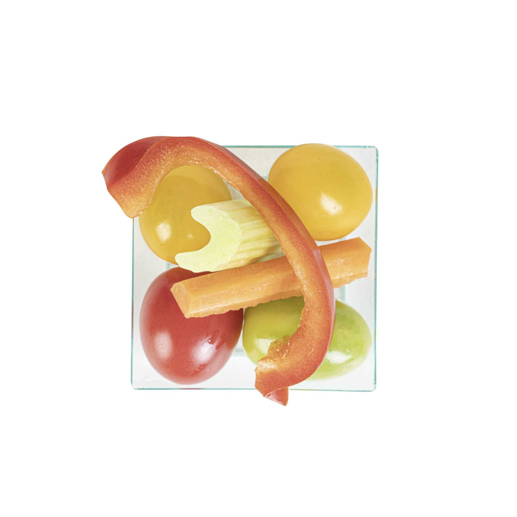 Mini Serve Square Seagreen Plastic Mini Modern Plate - 2 1/2" x 2 1/2" x 1/2" - 20 count box