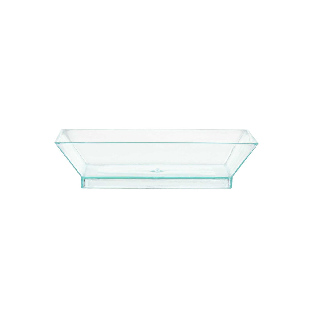 Mini Serve Square Seagreen Plastic Mini Modern Plate - 2 1/2" x 2 1/2" x 1/2" - 20 count box