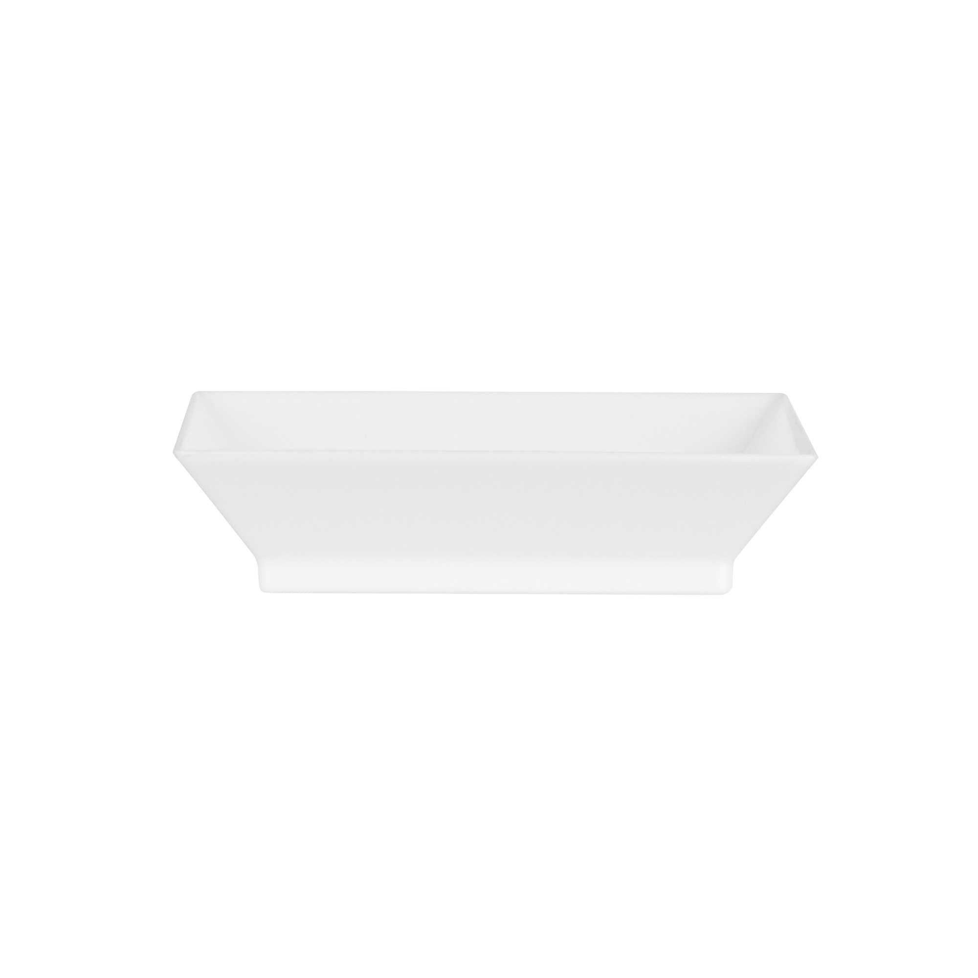 Mini Serve Square White Plastic Mini Modern Plate - 2 1/2" x 2 1/2" x 1/2" - 20 count box