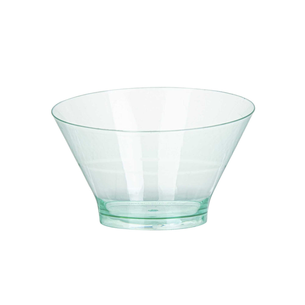 Mini Serve 7 oz Round Seagreen Plastic Incline Bowl - 4 1/4" x 4 1/4" x 2 3/4" - 20 count box