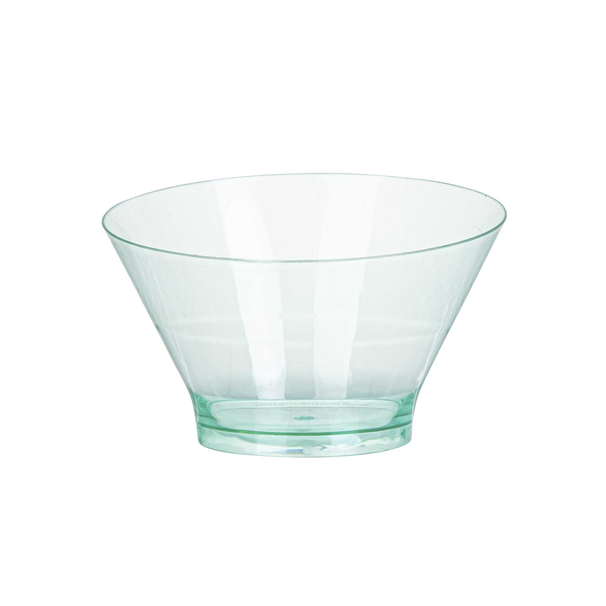 Mini Serve 7 oz Round Seagreen Plastic Incline Bowl - 4 1/4" x 4 1/4" x 2 3/4" - 100 count box