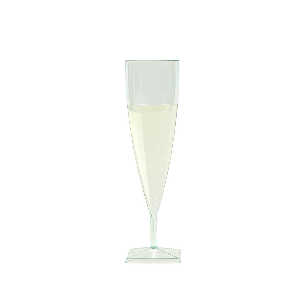 Bev Tek 5 oz Seagreen Plastic Champagne Flute - 2" x 2" x 7" - 10 count box