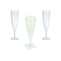 Bev Tek 5 oz Seagreen Plastic Champagne Flute - 2" x 2" x 7" - 100 count box