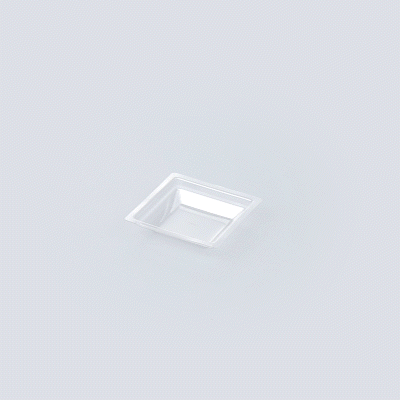 Mini Serve Square Clear Plastic Lid - Fits Bonito Cup - 100 count box