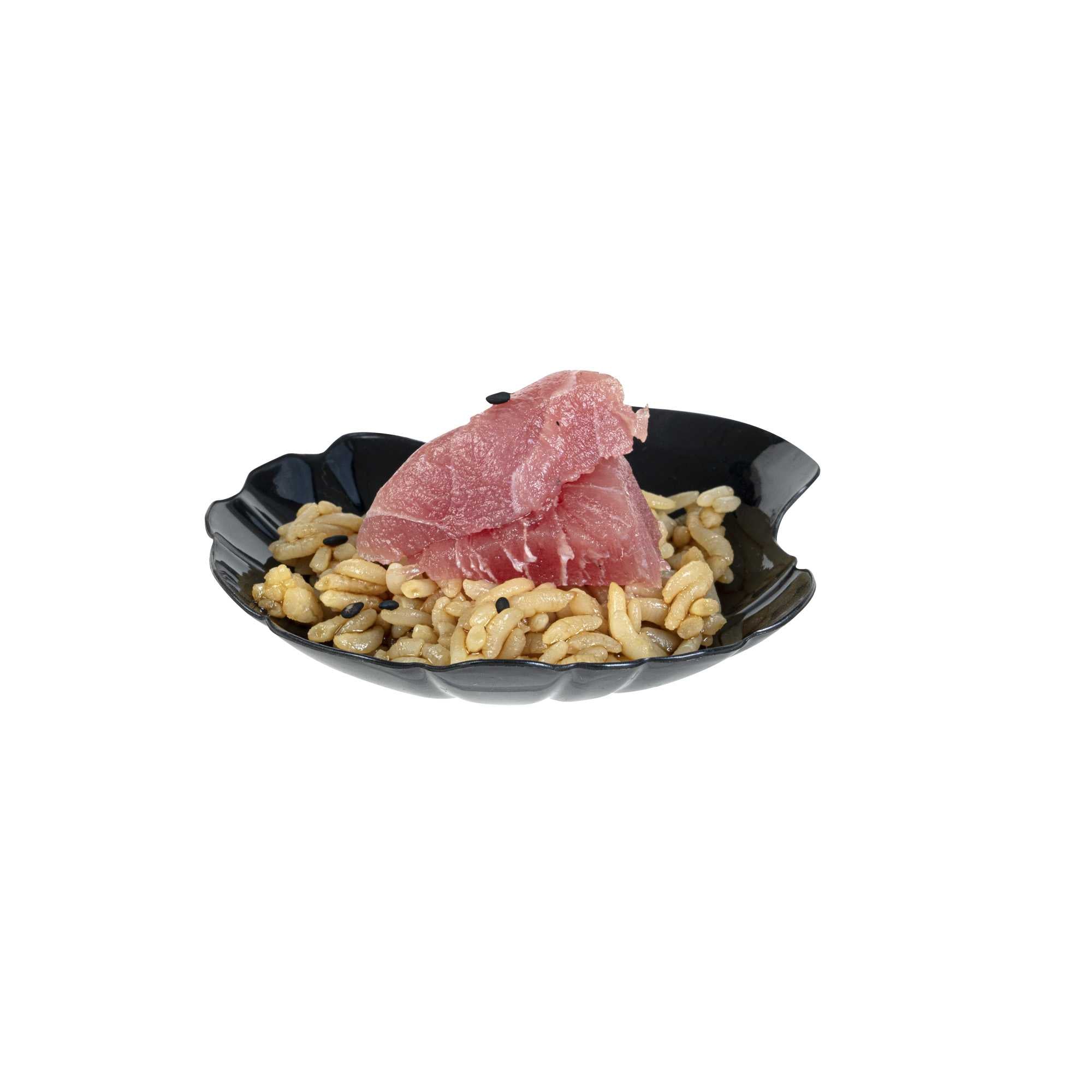 Mini Serve Black Plastic Shell Plate - 3 1/4" x 3 1/4" x 1/2" - 100 count box