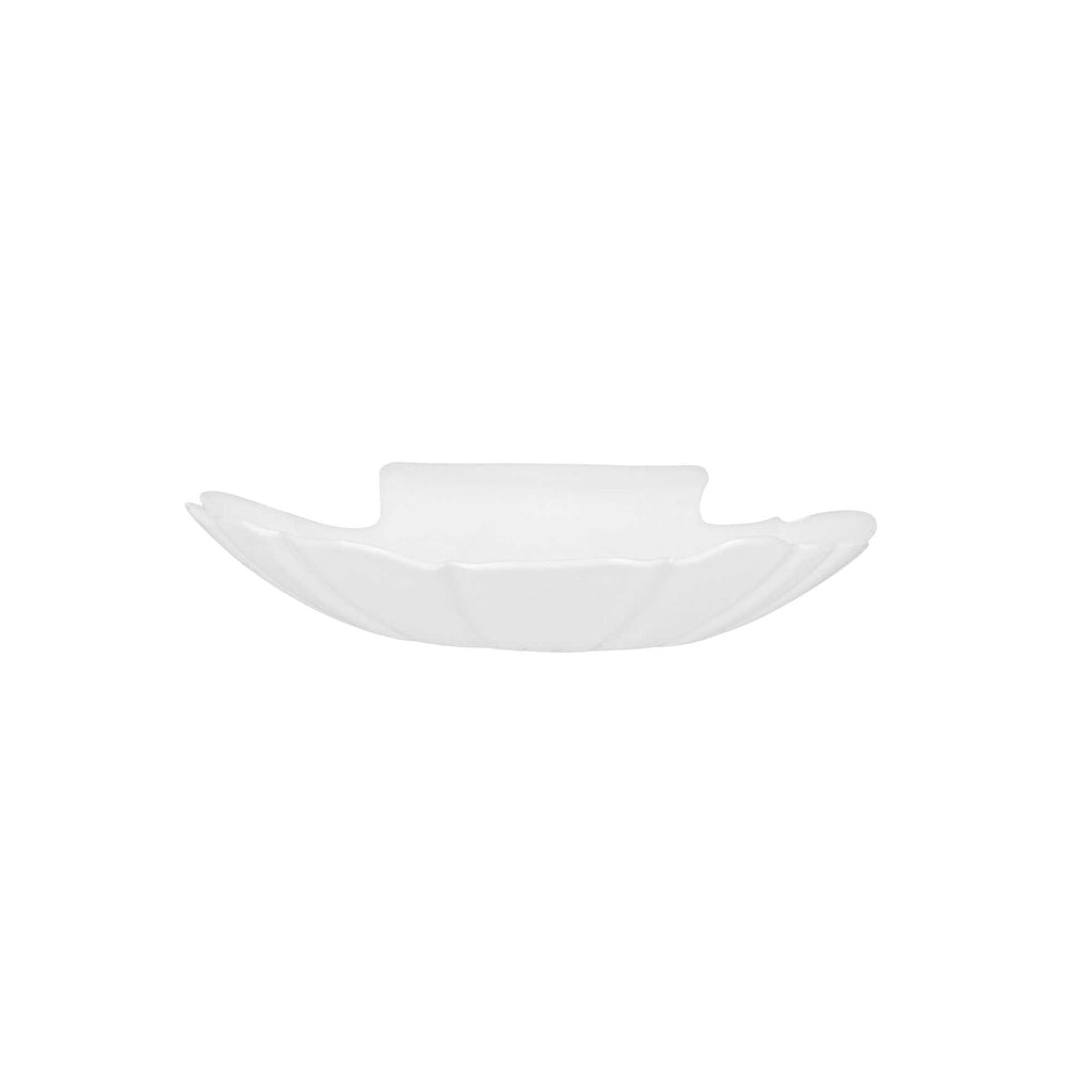 Mini Serve White Plastic Shell Plate - 3 1/4" x 3 1/4" x 1/2" - 100 count box