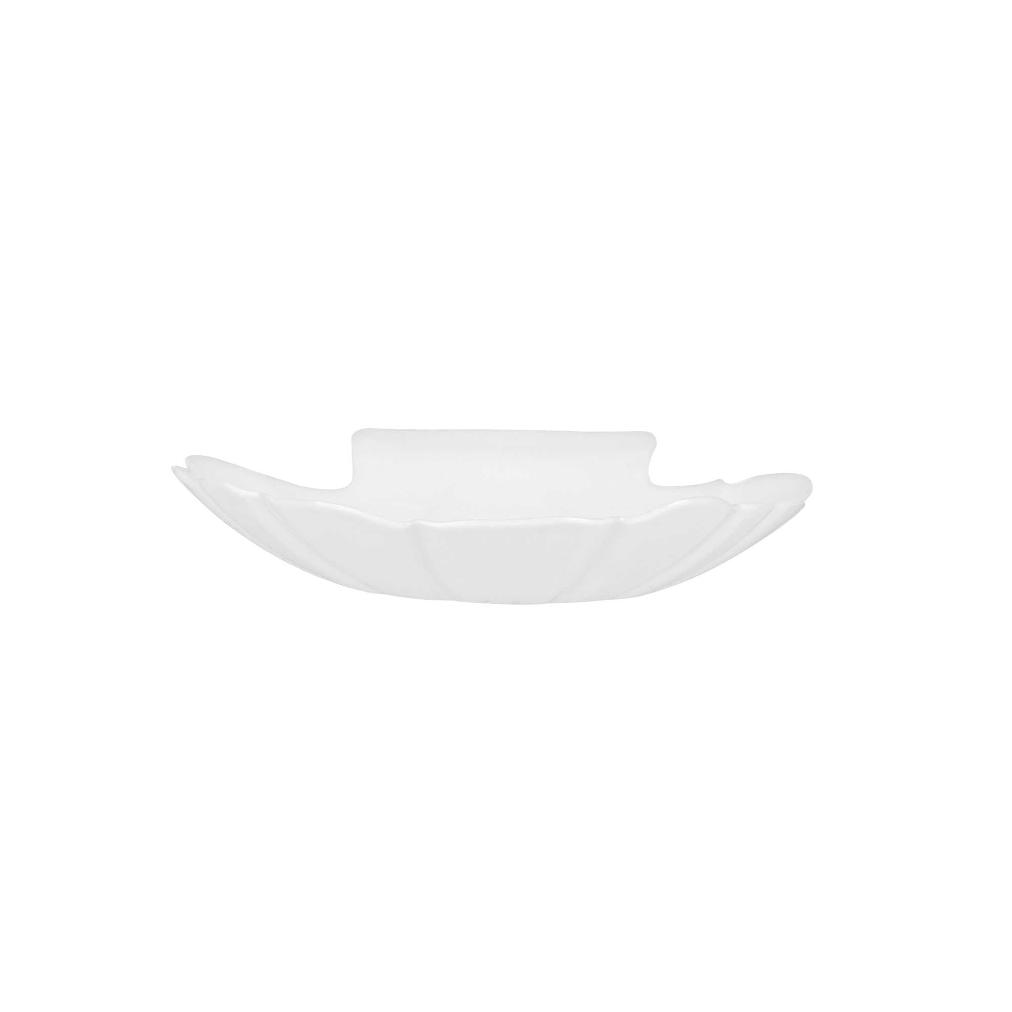 Mini Serve White Plastic Shell Plate - 3 1/4" x 3 1/4" x 1/2" - 100 count box