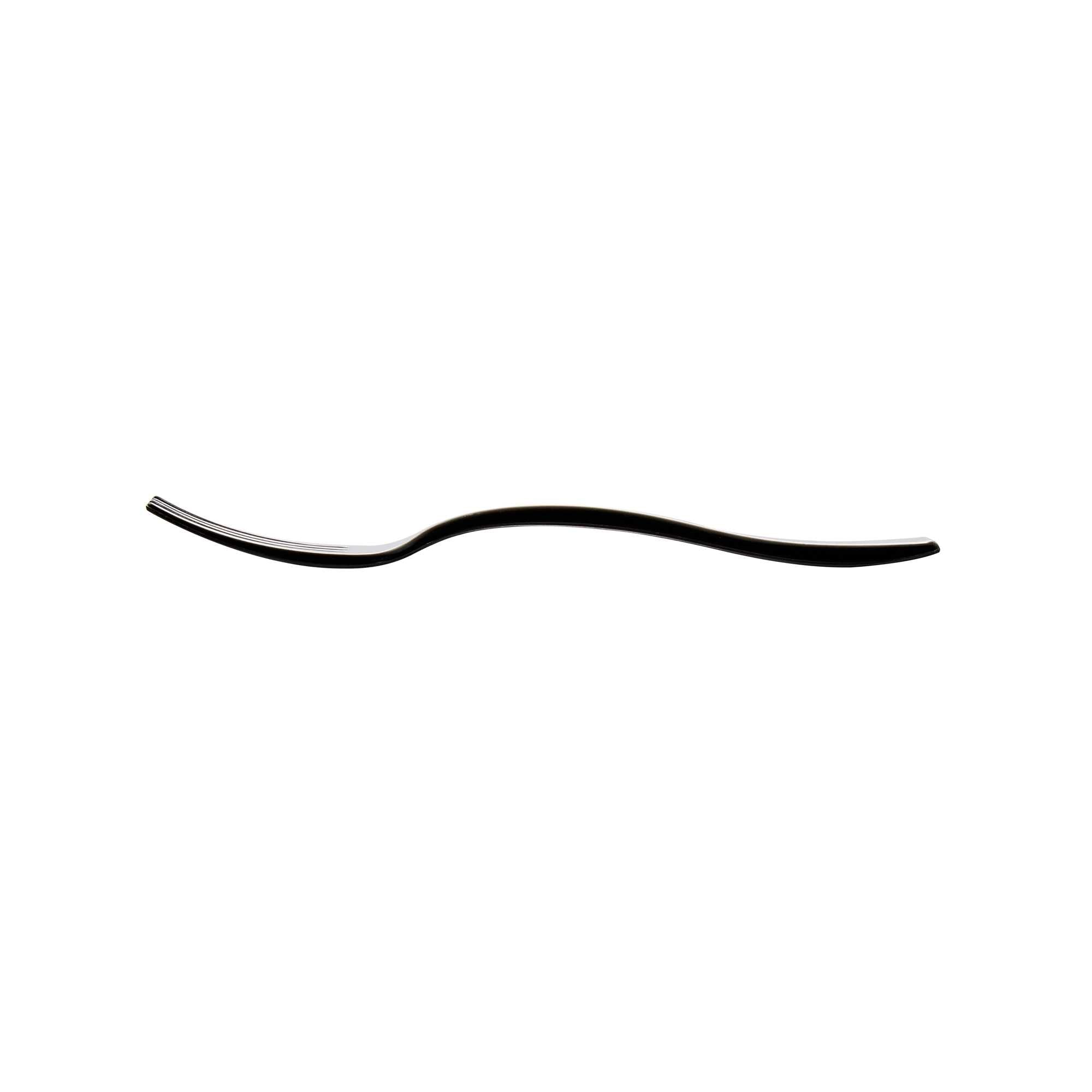 Mini Serve Black Plastic Mini Fork - 4" - 100 count box