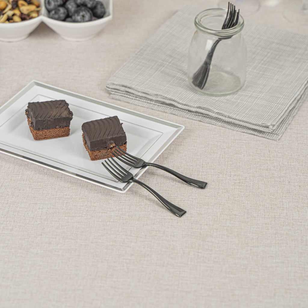 Mini Serve Black Plastic Mini Fork - 4" - 100 count box
