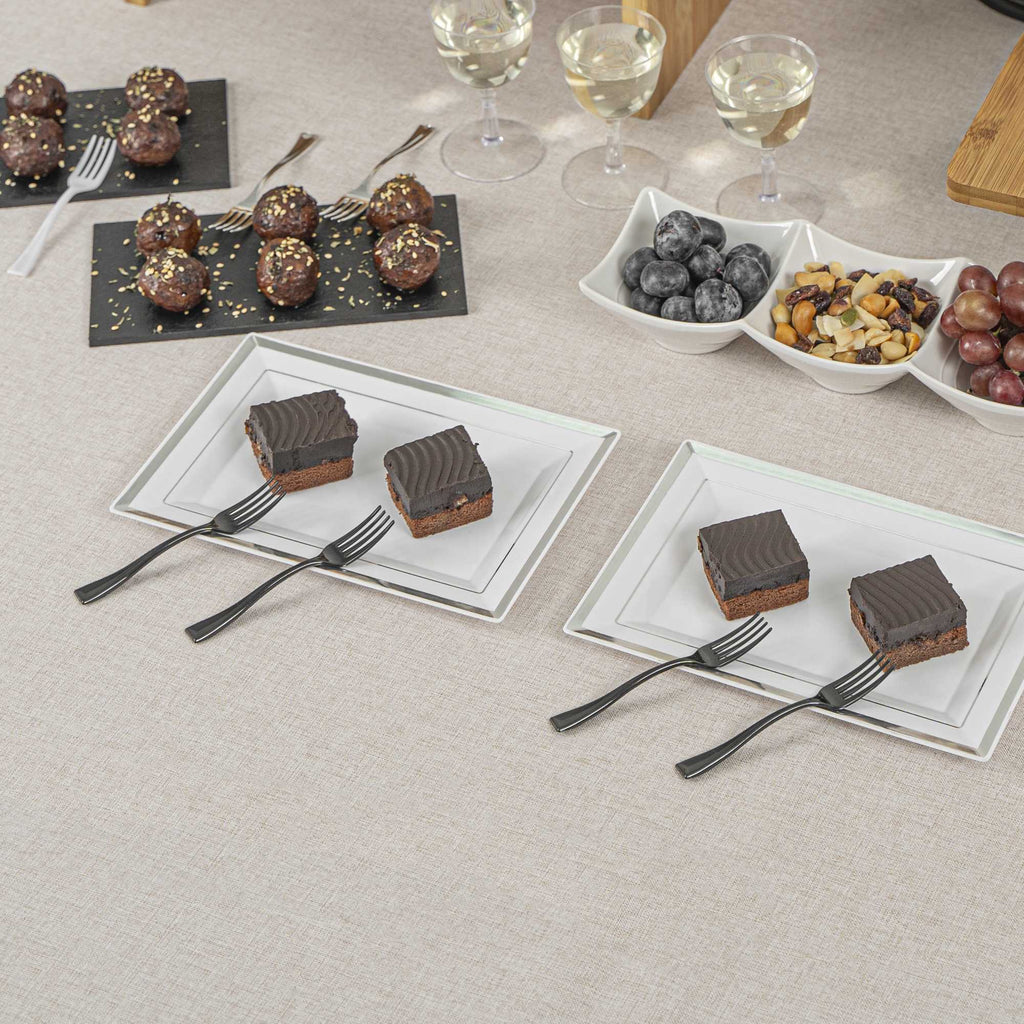 Mini Serve Black Plastic Mini Fork - 4" - 500 count box