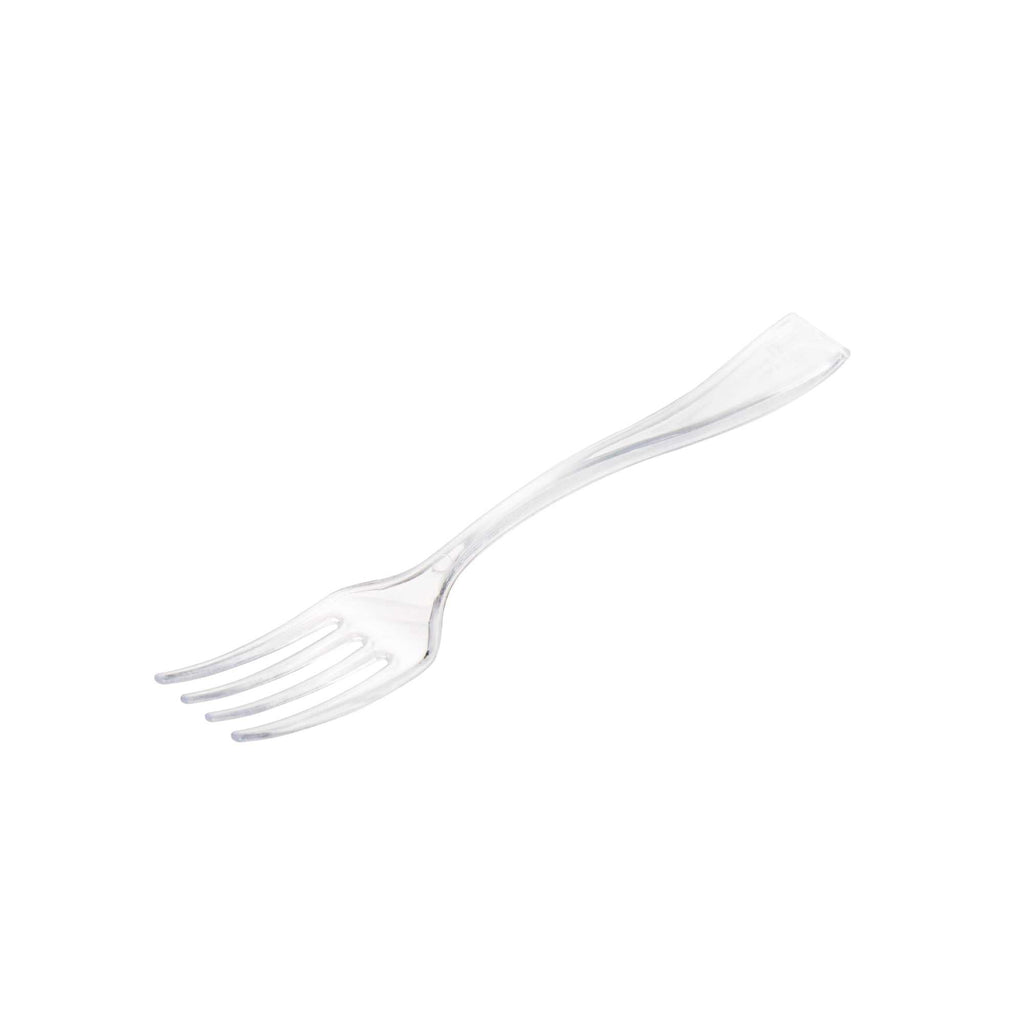 Mini Serve Clear Plastic Mini Fork - 4" - 100 count box