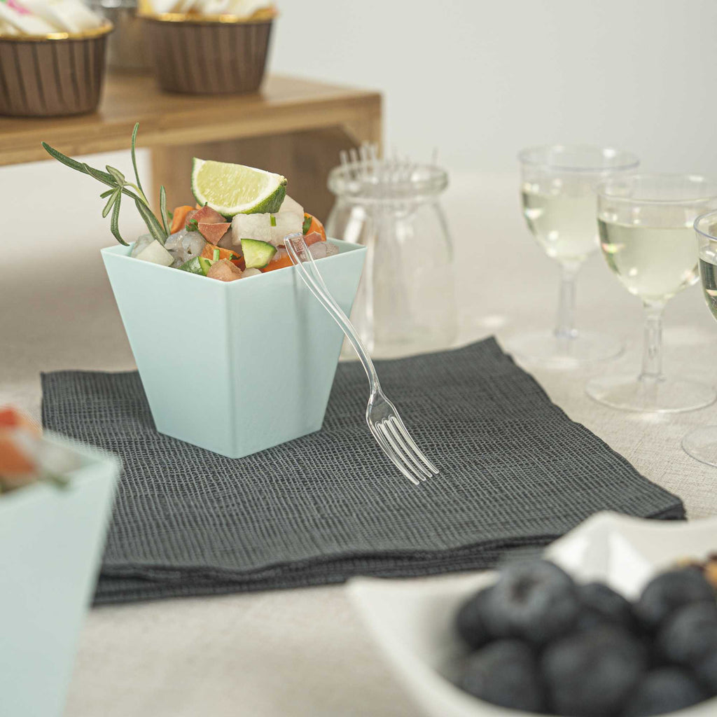 Mini Serve Clear Plastic Mini Fork - 4" - 500 count box