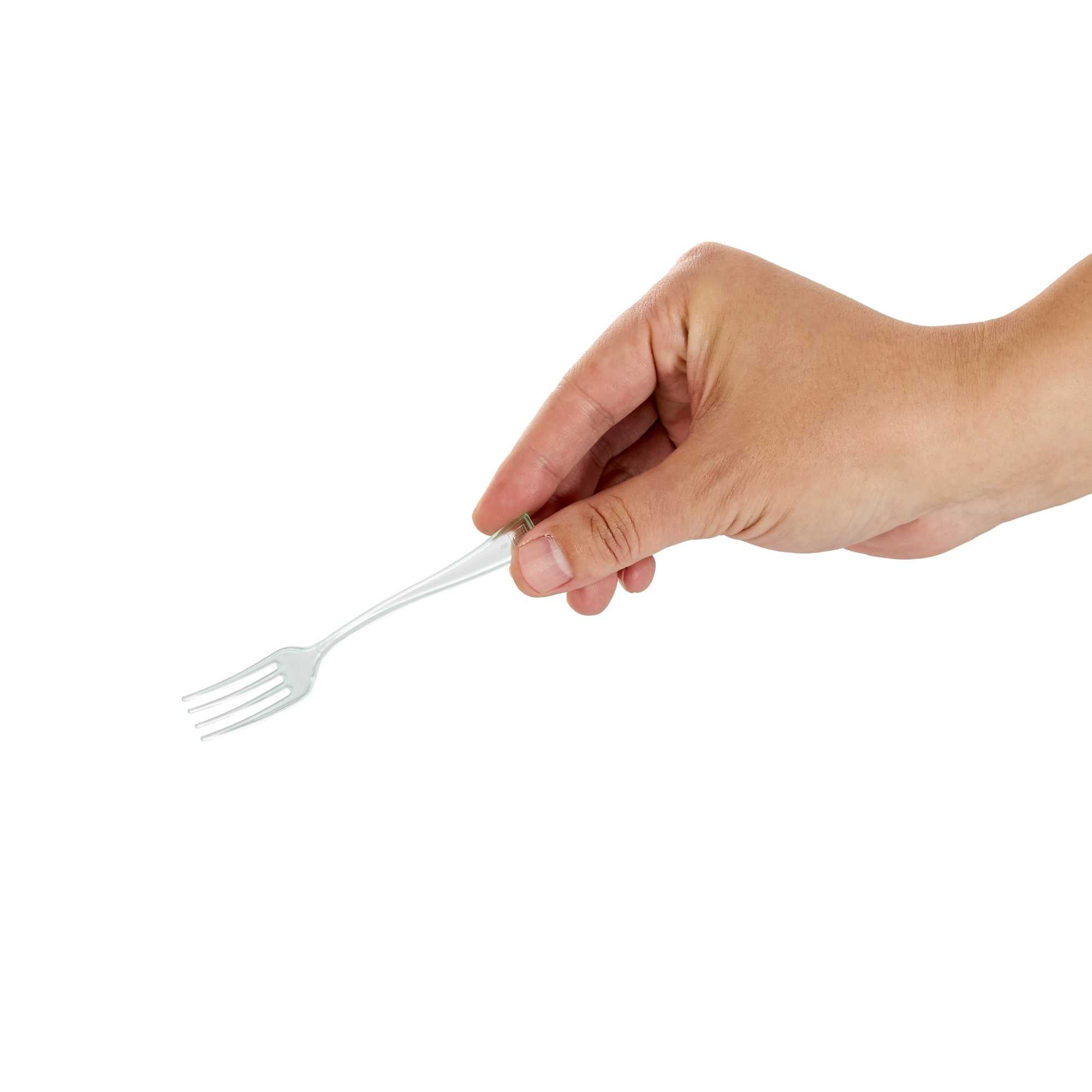 Mini Serve Seagreen Plastic Mini Fork - 4" - 100 count box