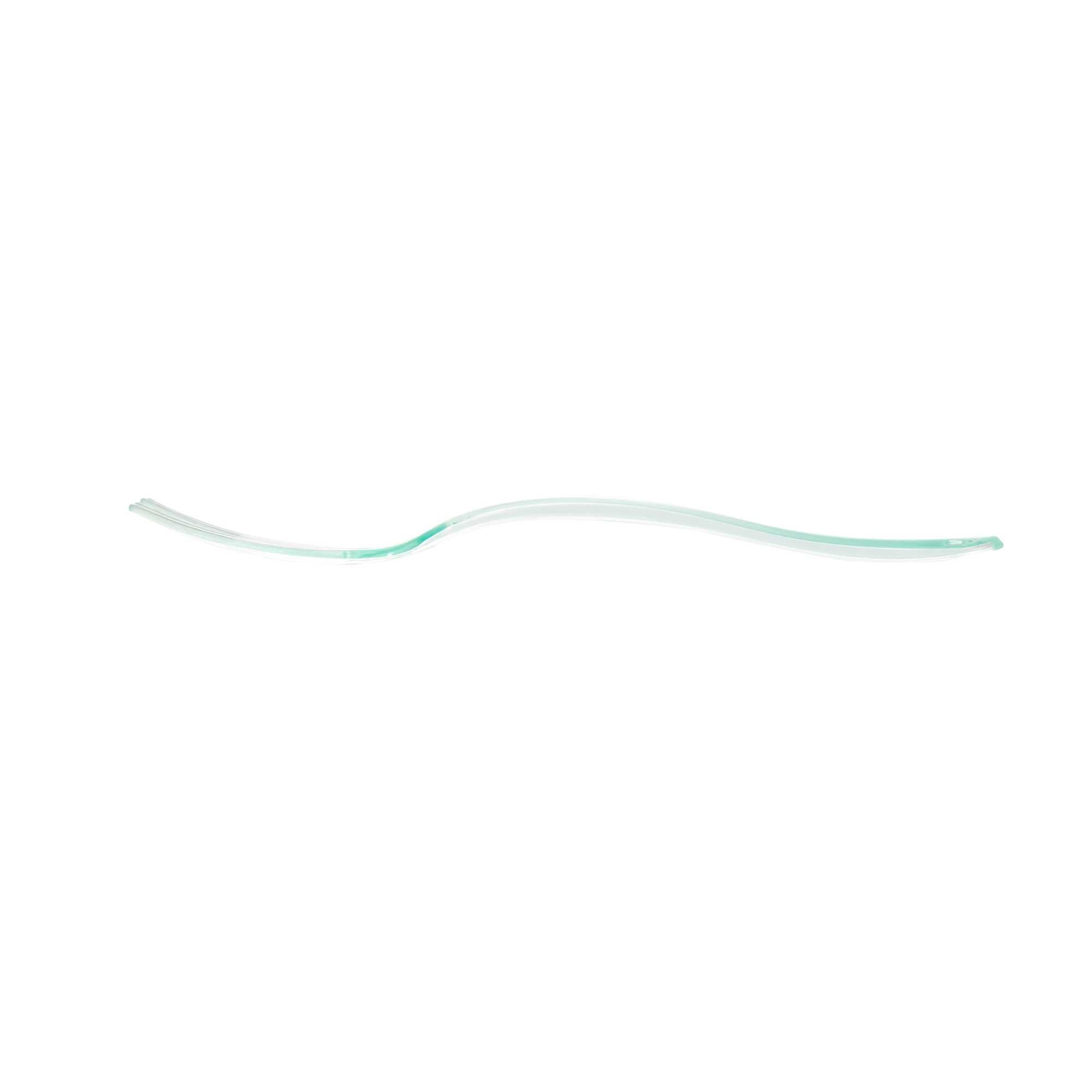Mini Serve Seagreen Plastic Mini Fork - 4" - 100 count box