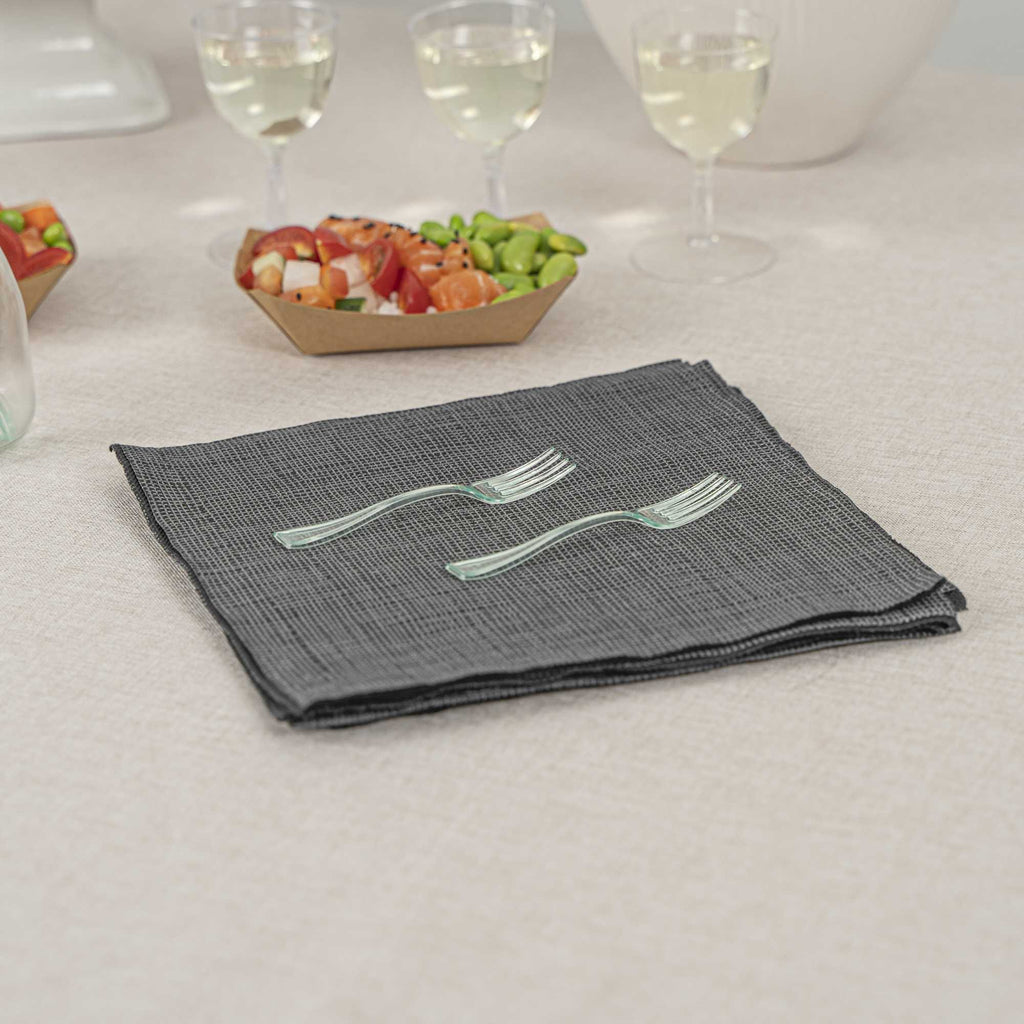 Mini Serve Seagreen Plastic Mini Fork - 4" - 100 count box
