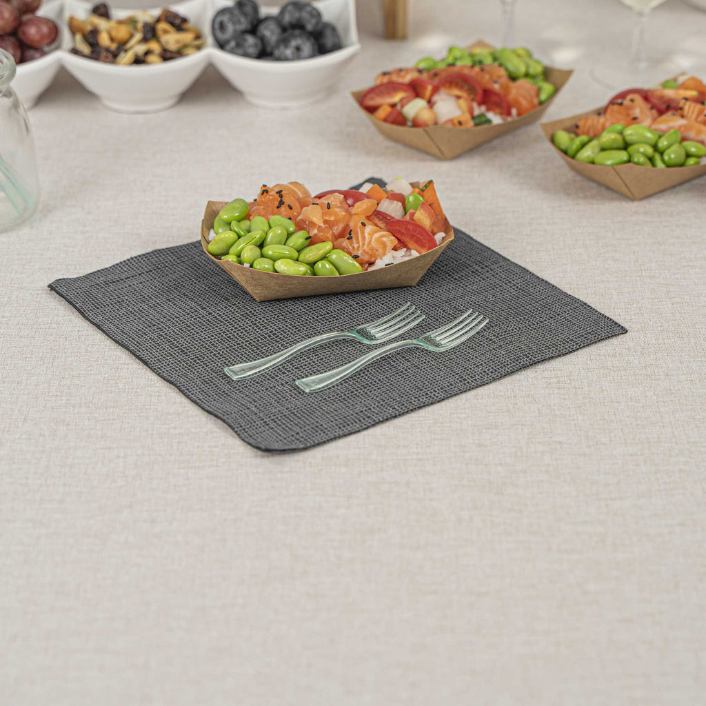 Mini Serve Seagreen Plastic Mini Fork - 4" - 100 count box