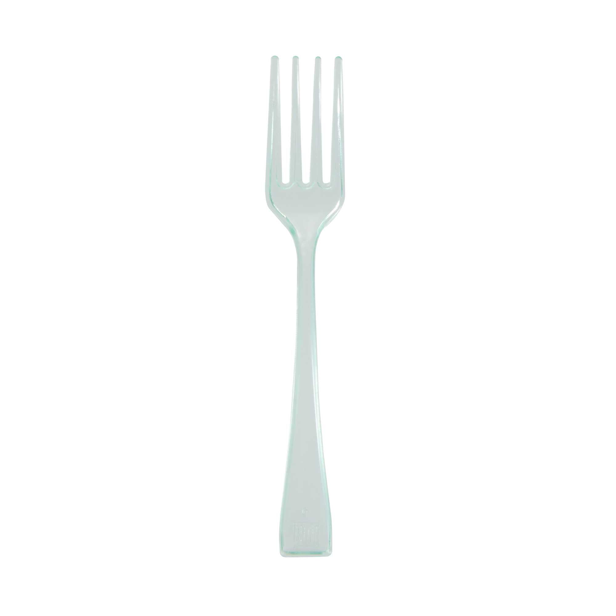 Mini Serve Seagreen Plastic Mini Fork - 4" - 500 count box