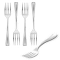 Mini Serve Silver Plastic Mini Fork - 4" - 100 count box