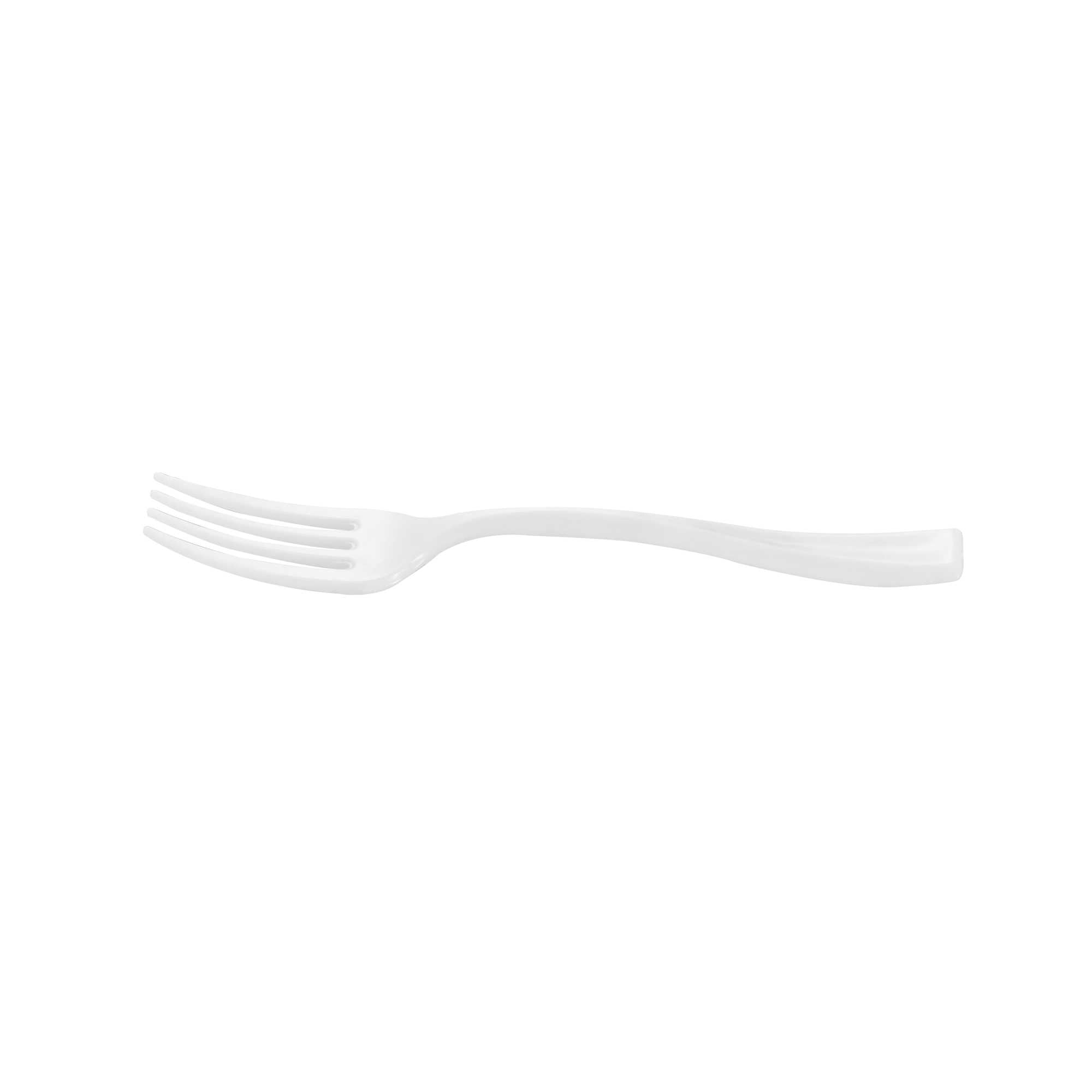 Mini Serve White Plastic Mini Fork - 4" - 500 count box