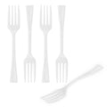 Mini Serve White Plastic Mini Fork - 4" - 100 count box