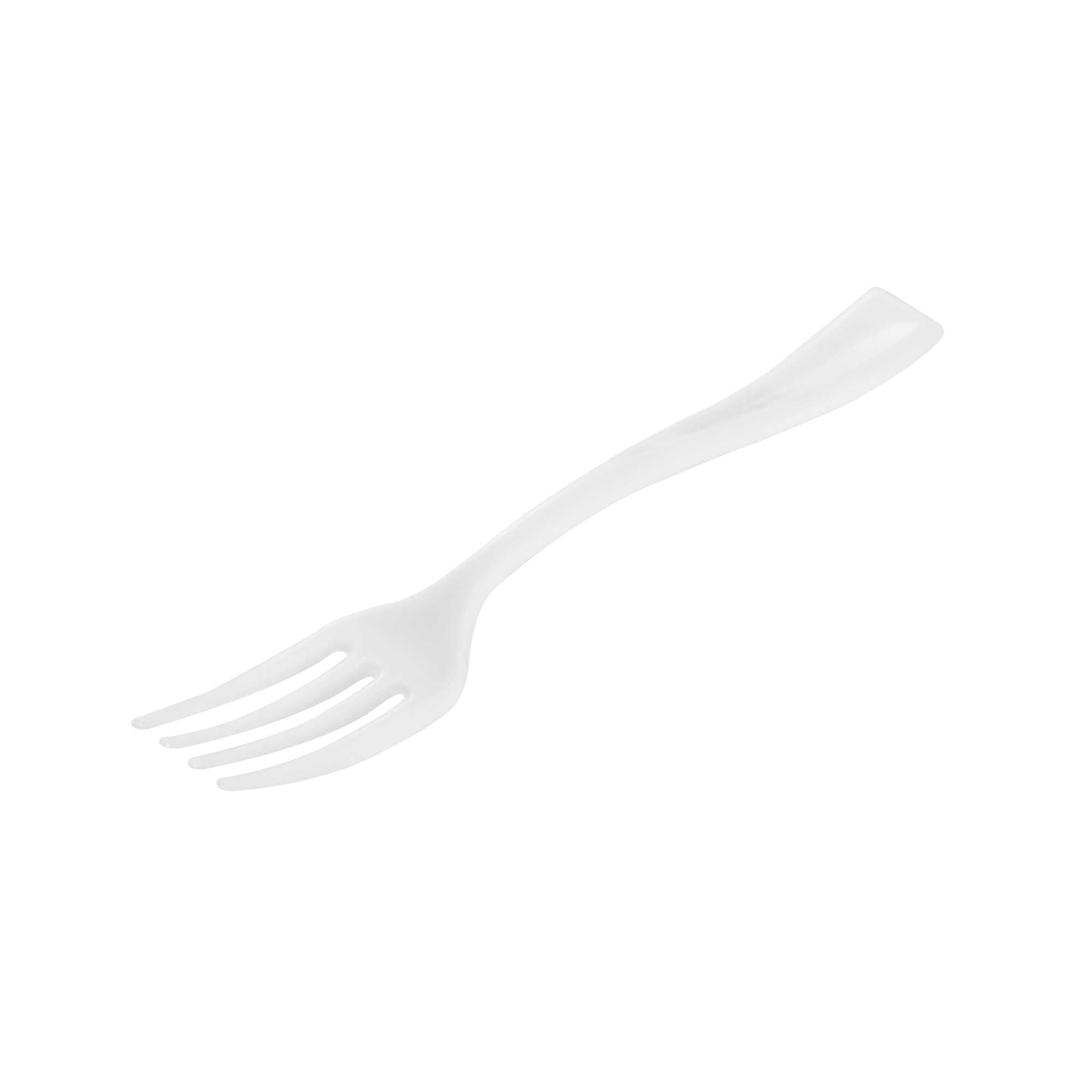 Mini Serve White Plastic Mini Fork - 4" - 100 count box