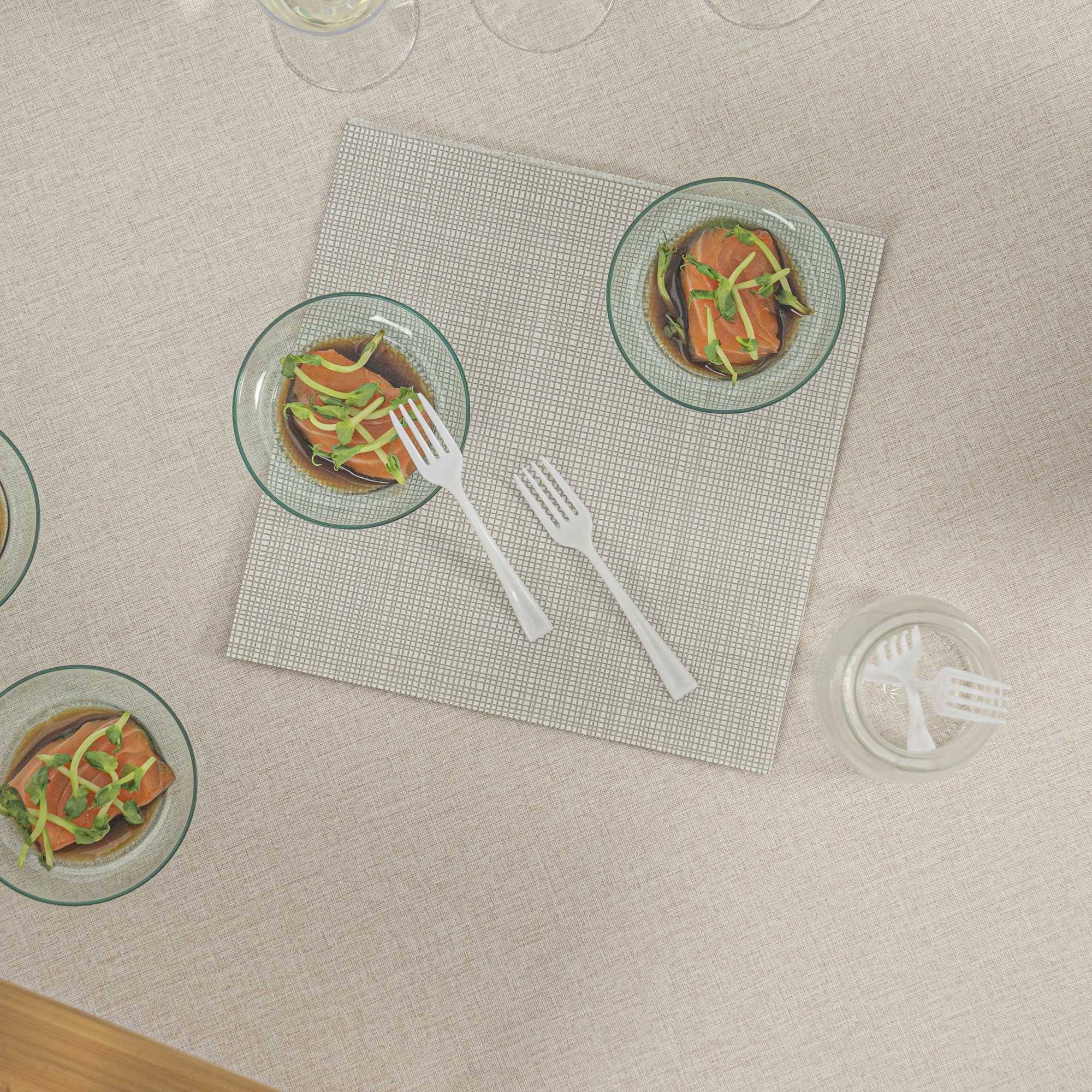 Mini Serve White Plastic Mini Fork - 4" - 100 count box