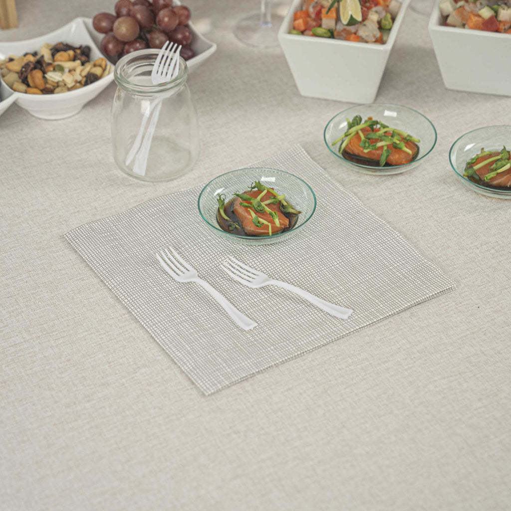 Mini Serve White Plastic Mini Fork - 4" - 500 count box