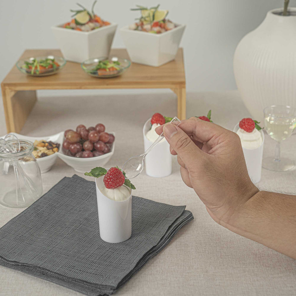 Mini Serve Clear Plastic Mini Spoon - 4" - 100 count box