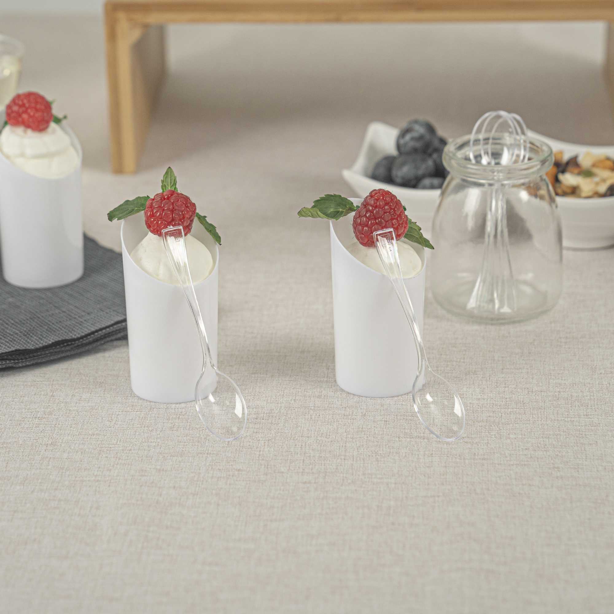 Mini Serve Clear Plastic Mini Spoon - 4" - 100 count box