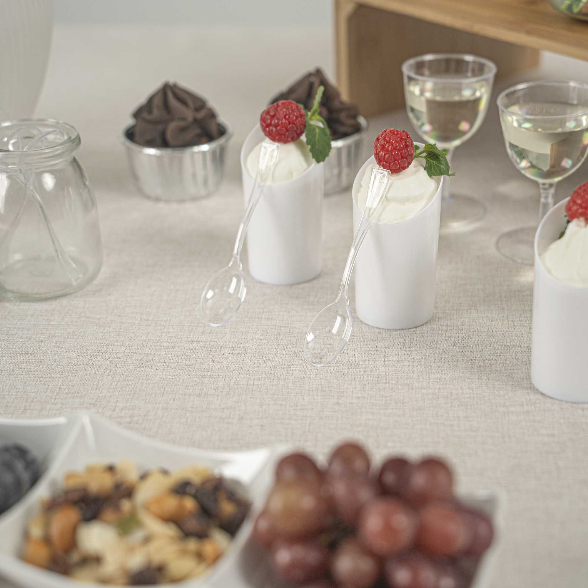 Mini Serve Clear Plastic Mini Spoon - 4" - 500 count box