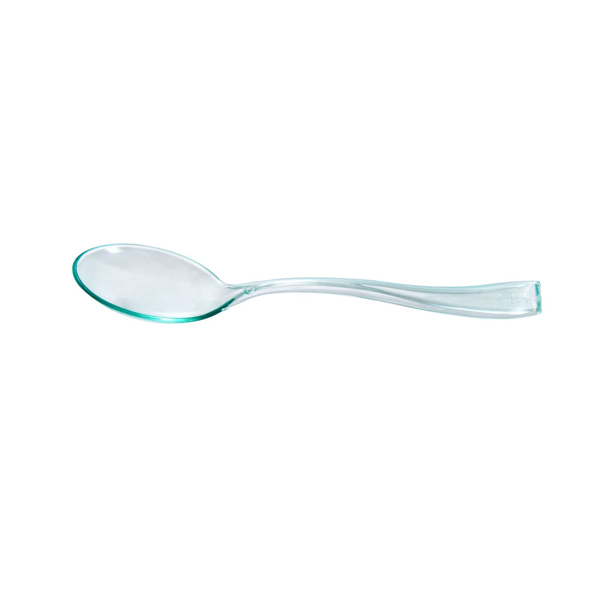 Mini Serve Seagreen Plastic Mini Spoon - 4" - 100 count box