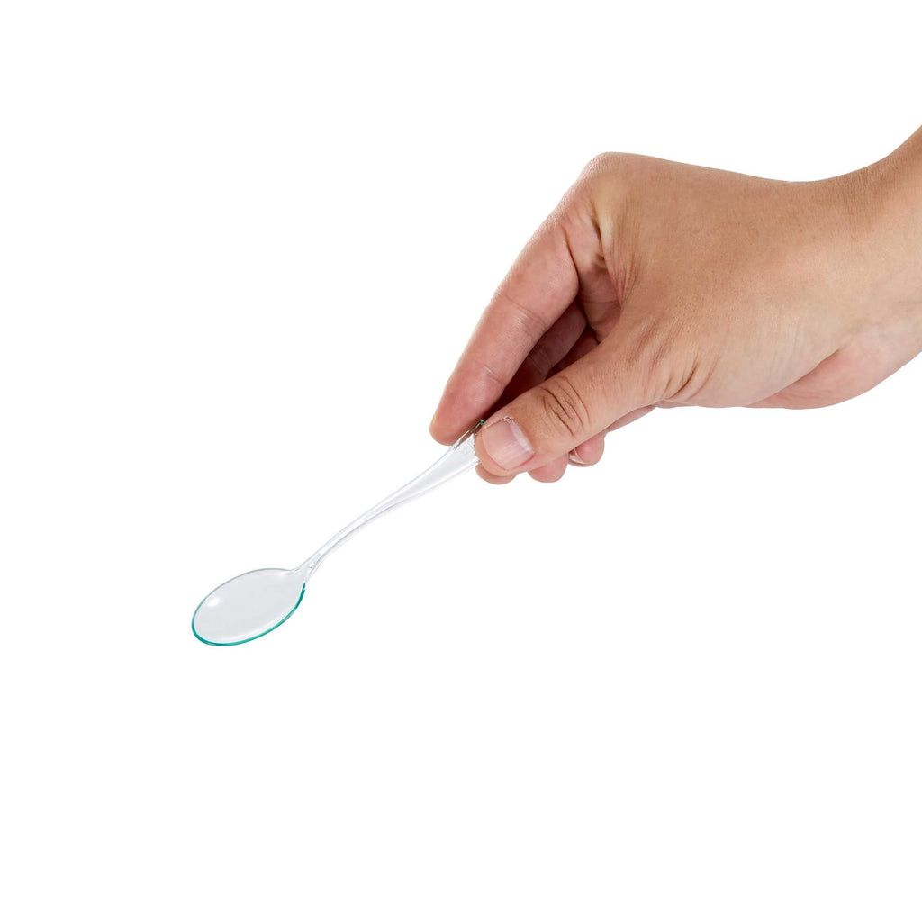 Mini Serve Seagreen Plastic Mini Spoon - 4" - 100 count box