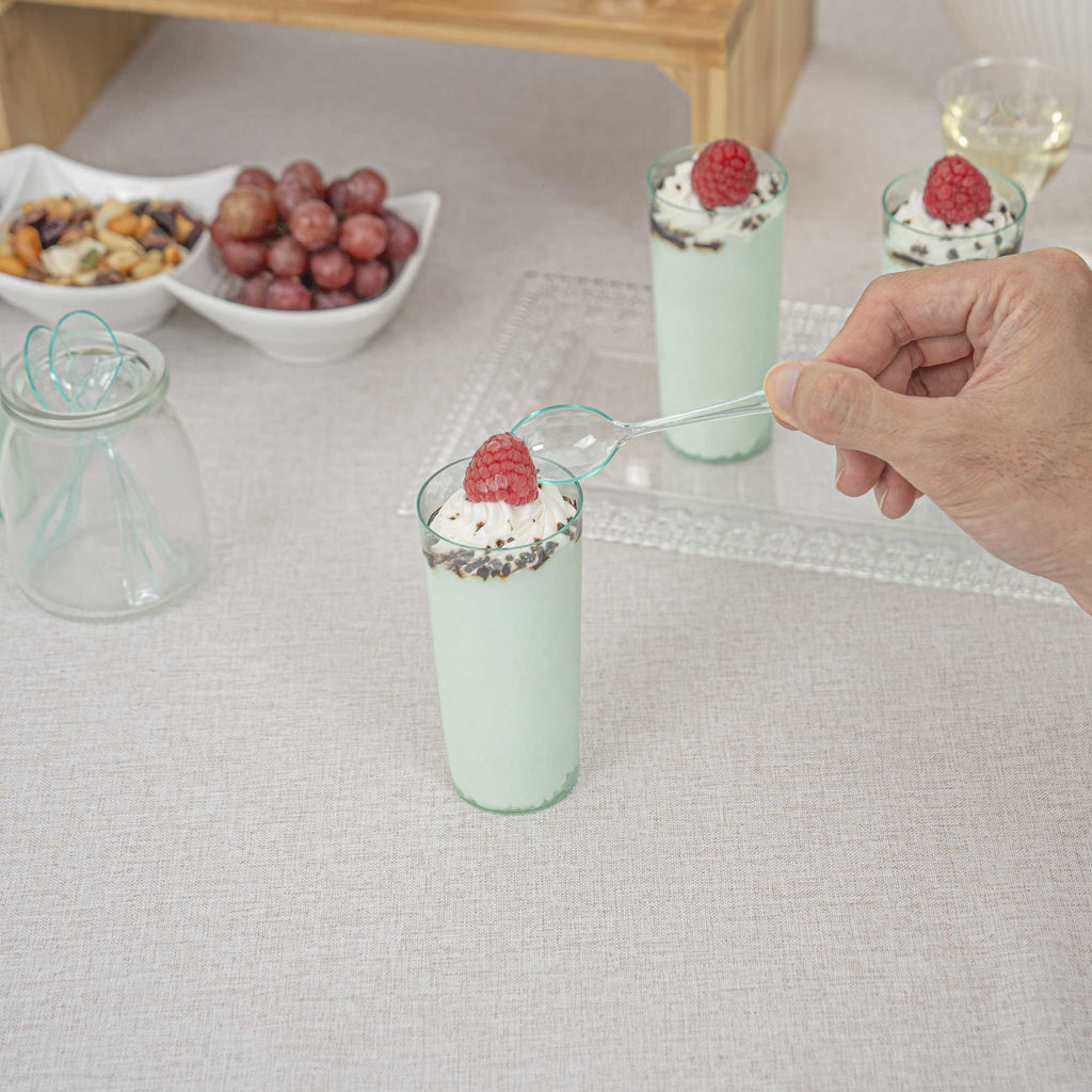 Mini Serve Seagreen Plastic Mini Spoon - 4" - 100 count box