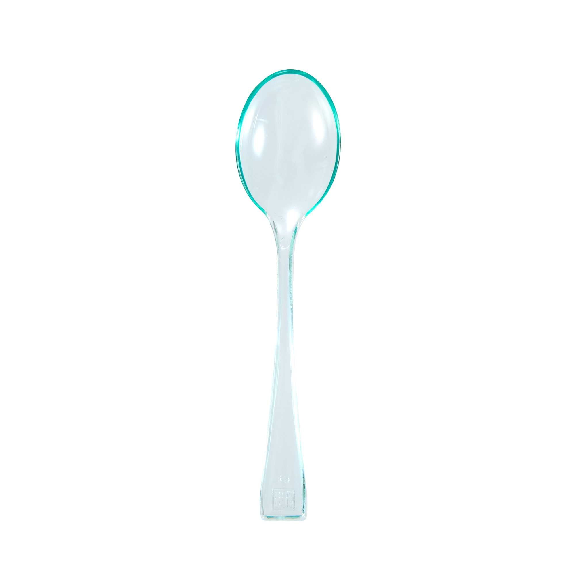 Mini Serve Seagreen Plastic Mini Spoon - 4" - 500 count box