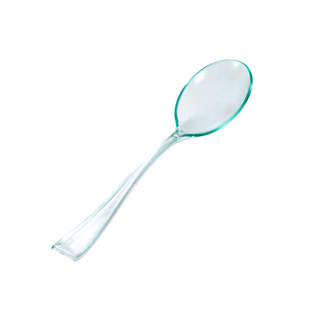 Mini Serve Seagreen Plastic Mini Spoon - 4" - 500 count box